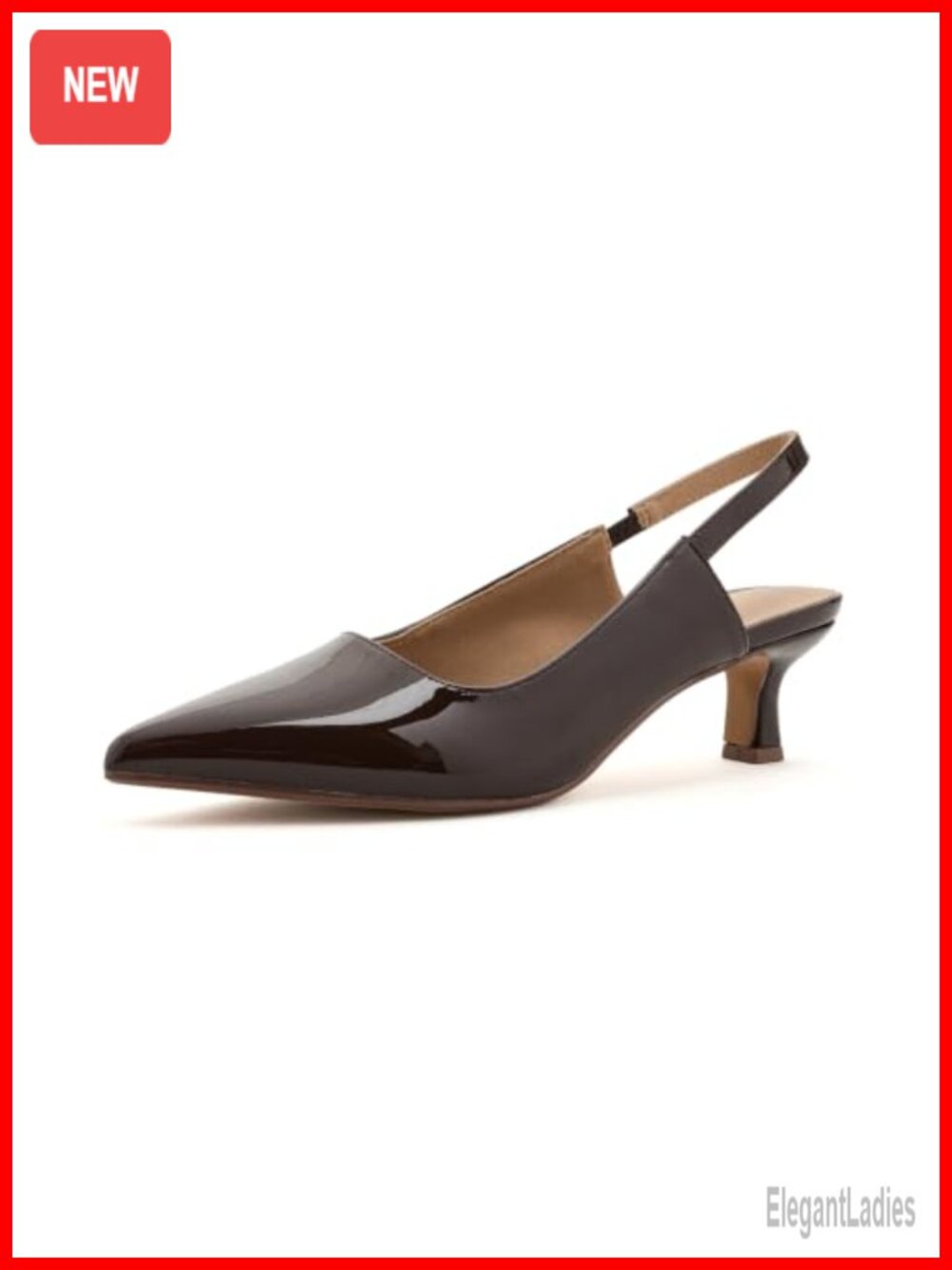 Kitten Heel Slingback Pointed Toe Dress Sandal
